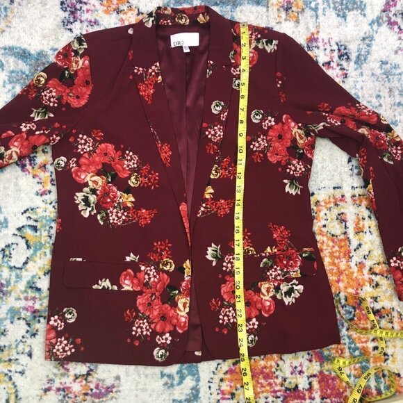 DR2 Floral Lightweight Open Front Blazer Size Petite Small - Picture 12 of 16